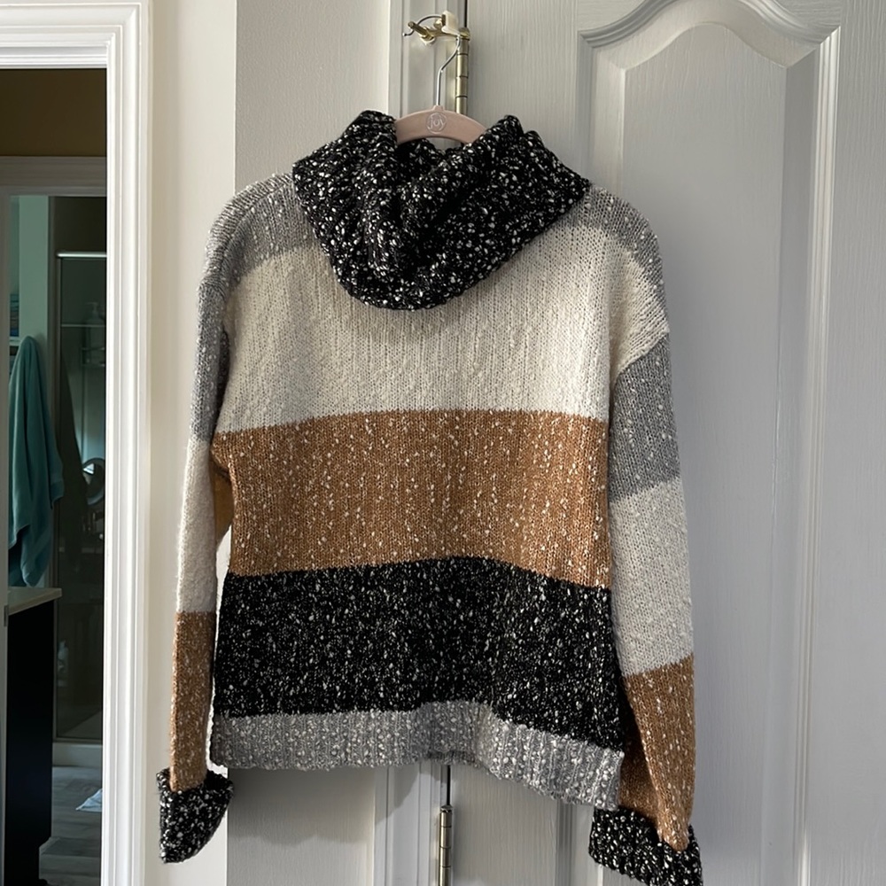 Marled cowlneck sweater